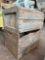 decorative ball jars, three vintage wood crates