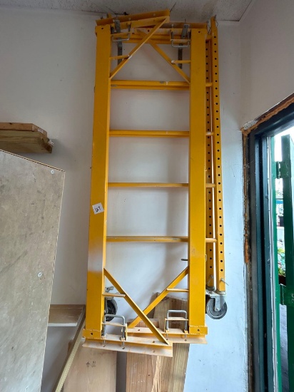 bakers shelf scaffolding on wheels