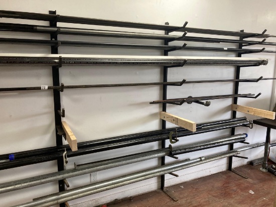 Wall of black and galvanized pipe 10 foot 2 inch to 3/8
