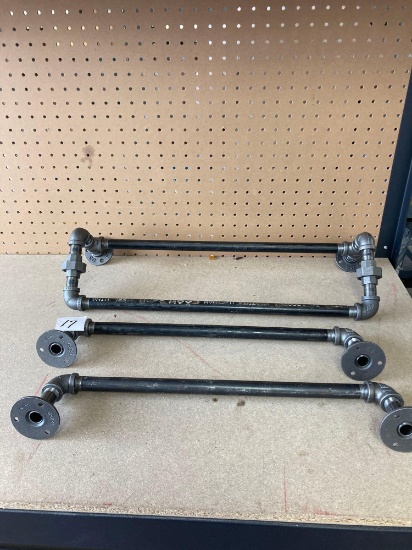 industrial pipe decor tile racks