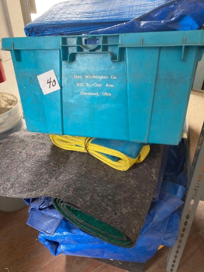 tarps ratchet straps two empty totes