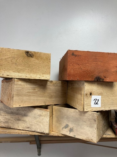 Wood crates vintage books