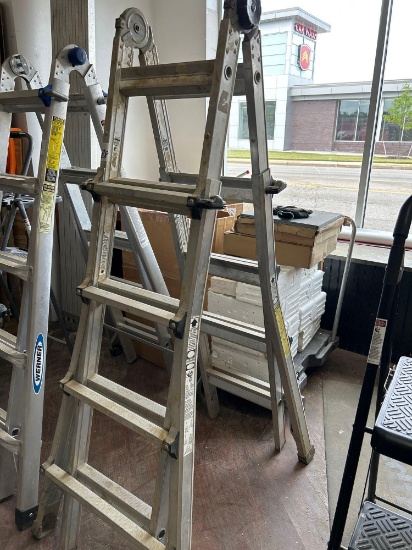 Costco articulating aluminum ladder adjustable