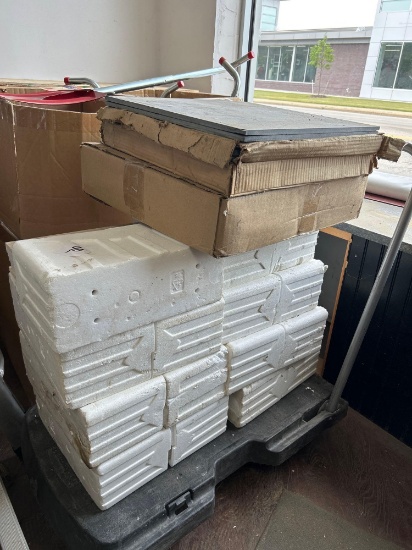 Rolling cart with ceramic tile
