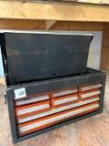 Metal toolbox with drawers