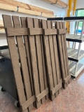 (8) country wood slat shutters, approximately 4 1/2 feet tall