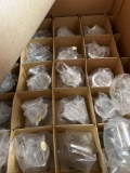lg box of brass handles ele cord testers and misc