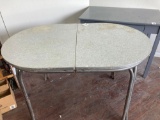 mid century table cracked ice top