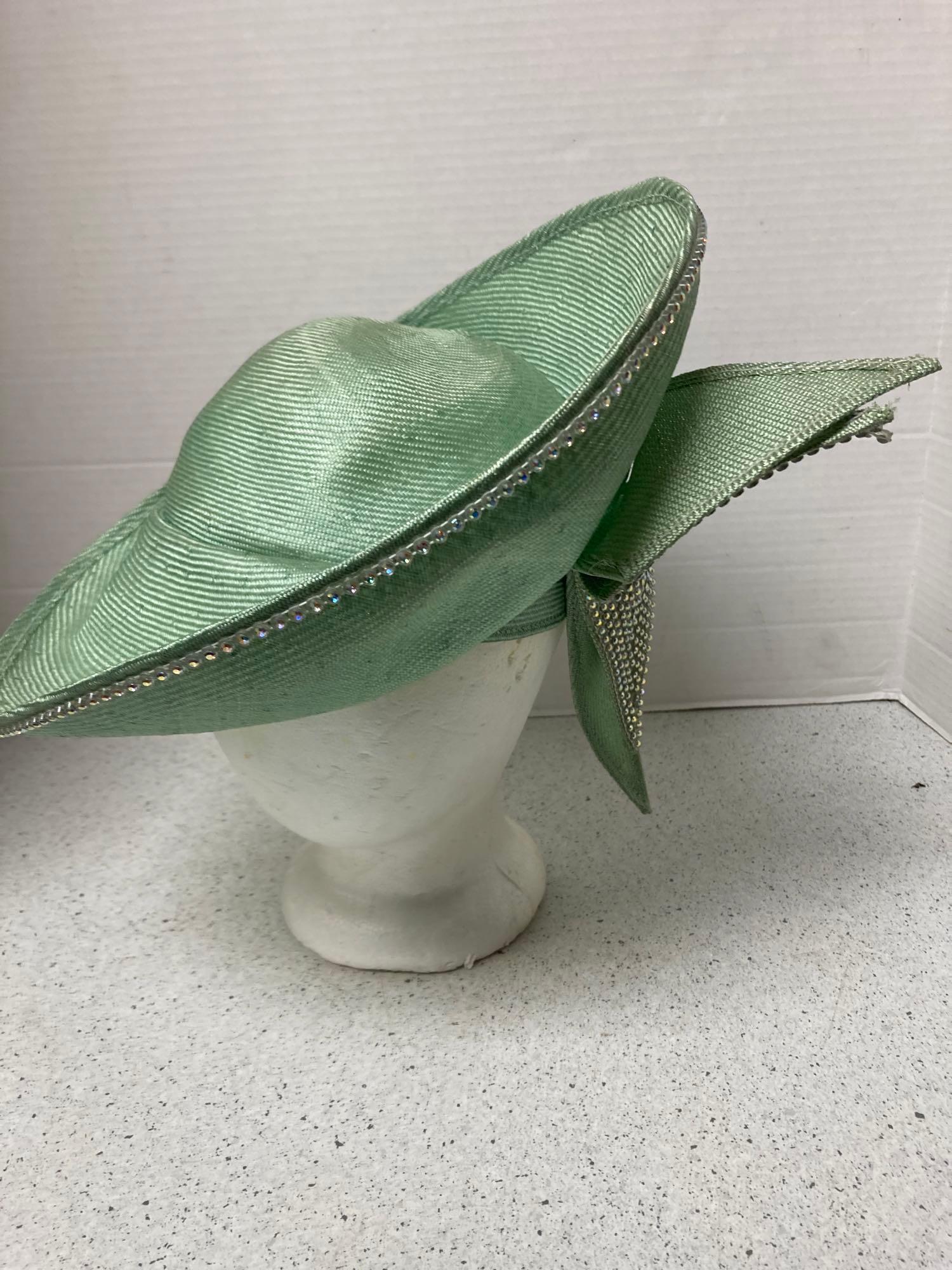 Tim Crawford Women’s Hat Tim Crawford Red & Black Ladies Boutique Couture Hat Felt 7  main image 4