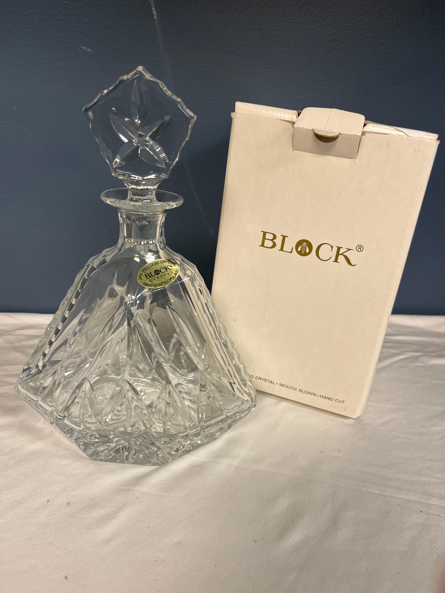 Block Crystal decanter, full lead crystal | Proxibid