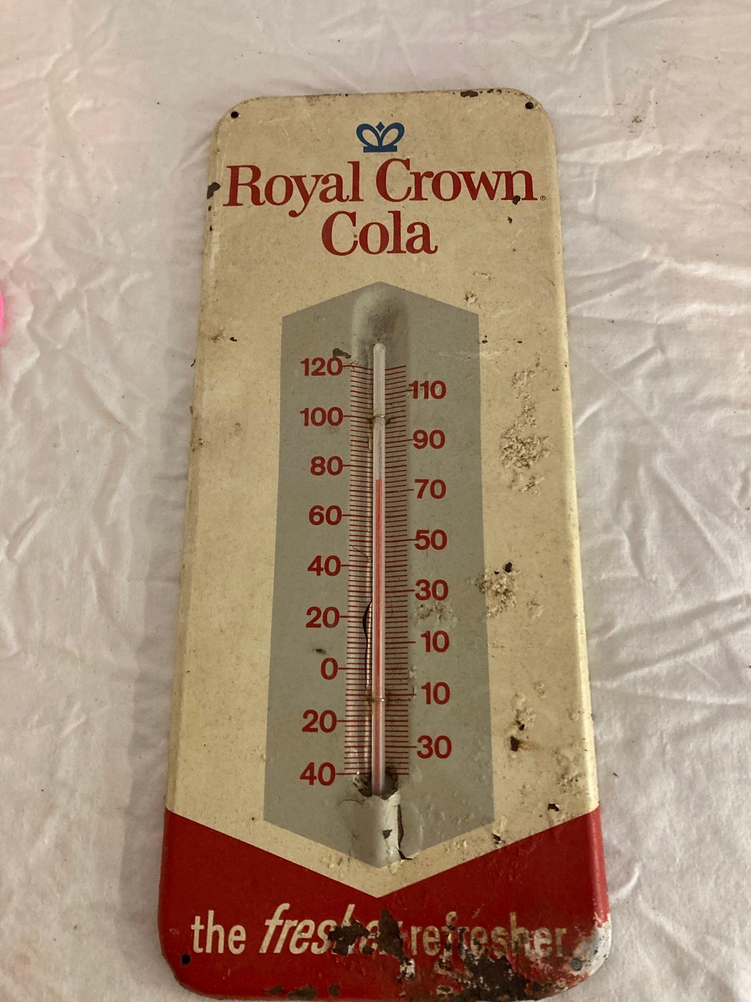 vintage 12 inch royal crown cola thermometer Proxibid