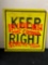 vintage 1972 slits malt liquor hippie psychedelic sign ? keep right in link with the crowd? 15.5