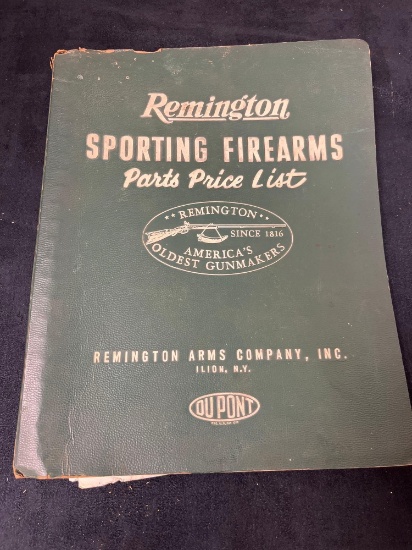 1971 Remington Sporting Firearms Parts price list catalog in binder