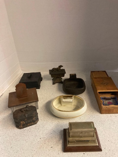 ashtrays matchbook match stick holders