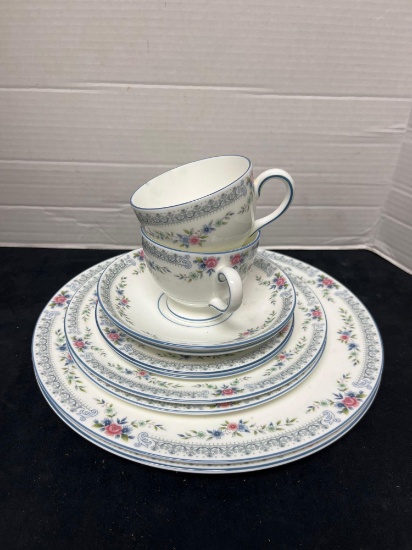 Two 5 piece place settings Wedgewood Rosedale bone china