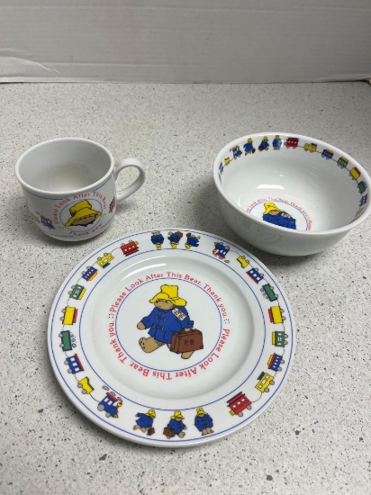 Paddington Bear 3 piece place setting