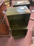 six vintage metal industrial drawers