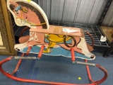 Vintage Cass toys wooden rocking horse 1940,50s