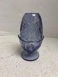 Fenton Purple Glass Fairy Lamp