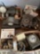 large lot of clocks and clock pieces for parts or repair