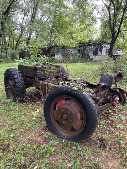model a truck frame and scrap axle