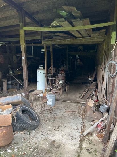 entire contents of shed scrap up tools car parts tool car parts mowers