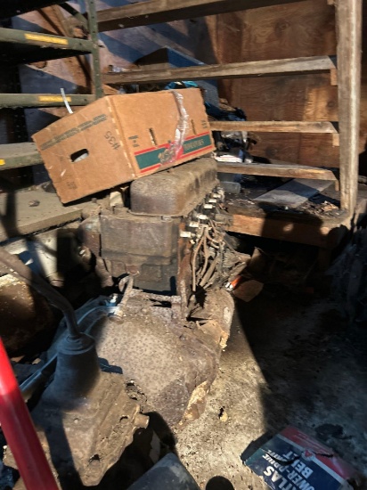 LG barn section of car parts starters fuel pumps metal lots of new old stock engine v6