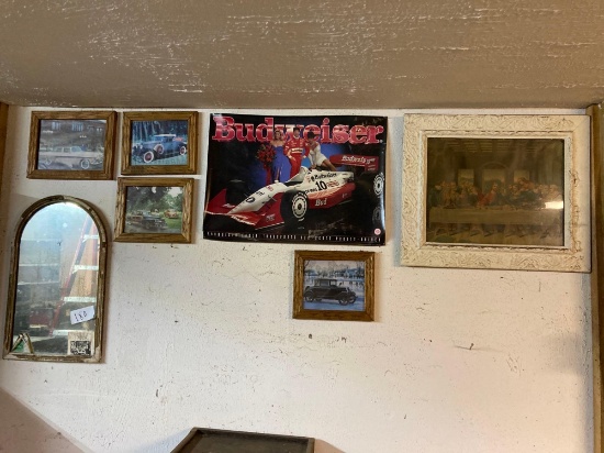 all pictures and mirror on the wall