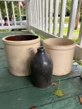 2 old crocks one w/ a crack