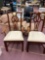Pair of captain dining table chairs 24 x 40 inches