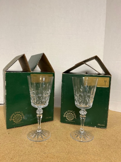 Galway Irish Crystal 24% lead Crystal set of 4 in each box Goblets