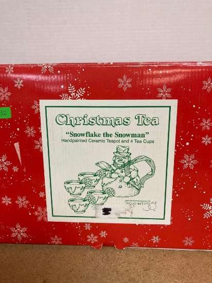 department 56 Christmas tea snowflake the snowman