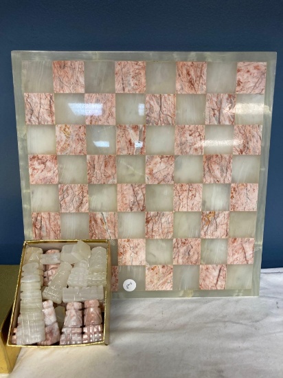 Marble stone chess set