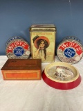 5 vintage tins