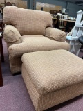 very nice upholstered chair with matching ottoman