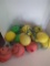 2 sets of Smile face lights, string lights, hard plastic smiley faces, retro, hippy