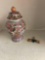 porcelain covered pot glazed painted insect made in Mexico