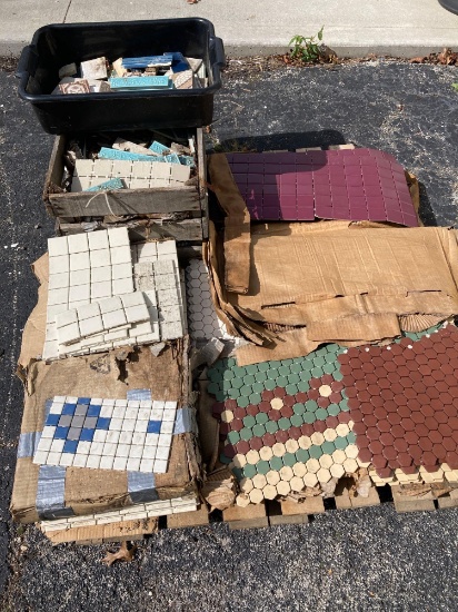 miscellaneous vintage floor tile and wall tile