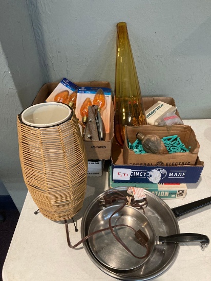 miscellaneous lot stainless steel pots antique hardware concentration game Dansk candle holder etc.