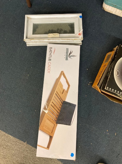 bathtub caddy window insert