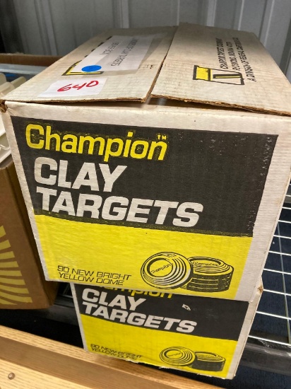 two boxes of clay targets