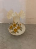 Fenton hand painted vase