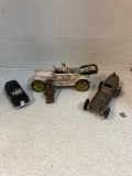 Cast iron limousine race car bank corgi Austin London taxi cast iron driver