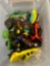 Tote of toy cars moster trucks bobcat