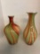 art glass vases 14 and 15 inches tall