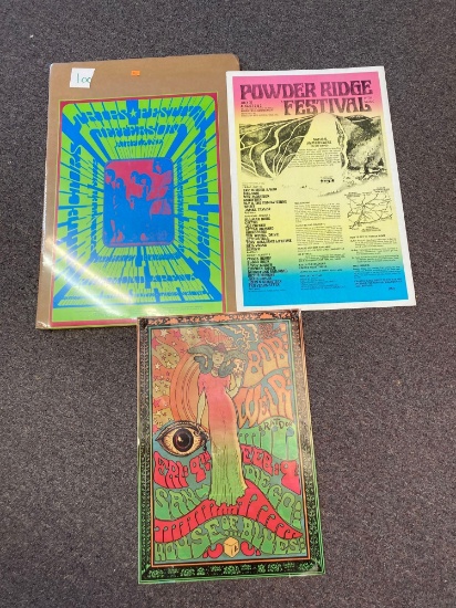 Three vintage concert posters