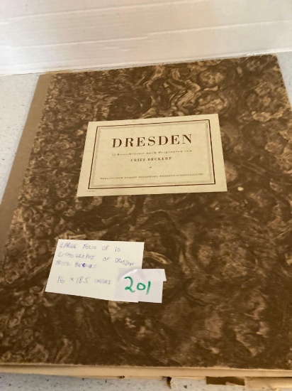 large folio of 10 lithographs of Dresden Fritz Beckert