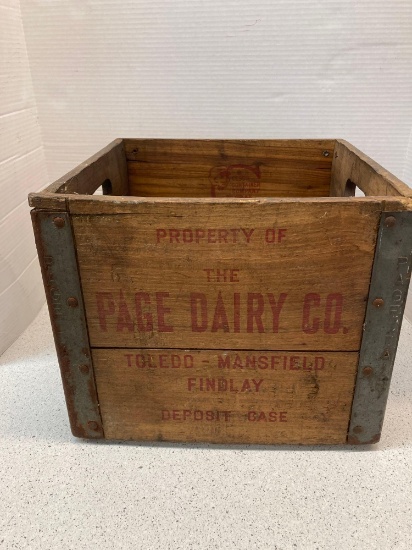 Pace Dairy Wood Milk Crate