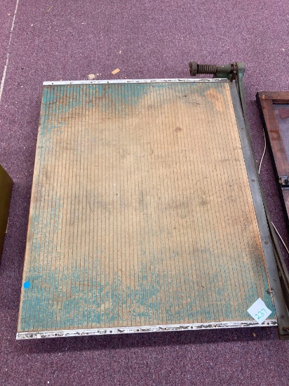 Very large vintage paper cutter