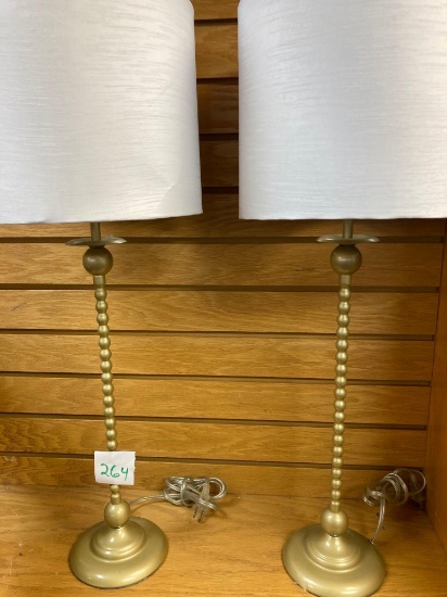 Contemporary candlestick lamps pair modern